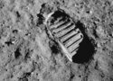 footprint on the moon